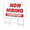 Signmission Now Hiring Carpenters Yard Sign & Stake outdoor plastic coroplast window, C-2436-DS-CARPENTERS C-2436-DS-CARPENTERS - alternate 1